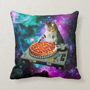 Raum-DJ-Katzenpizza Kissen