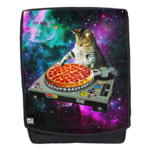 Raum-DJ-Katzenpizza Rucksack
