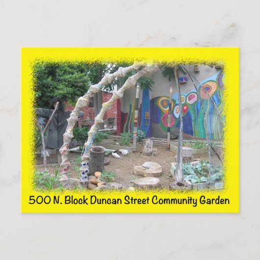 Raum-Duncan-St.-Postkarte Baltimores grüne Postkarte (Vorderseite)