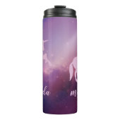 Raum einhorn farbige Galaxie Thermosbecher (Vorderseite)