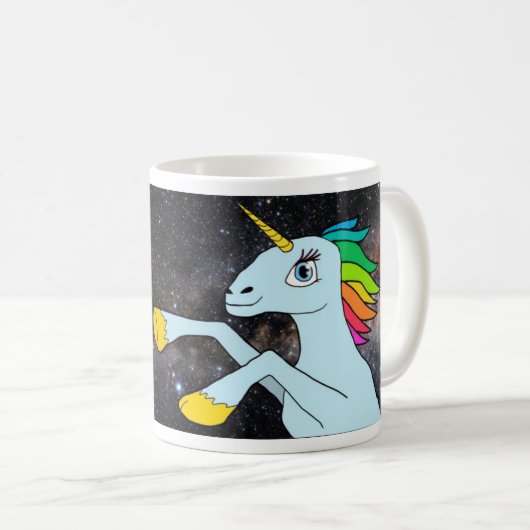 Raum-Einhorn! Tasse (VorderseiteRechts)