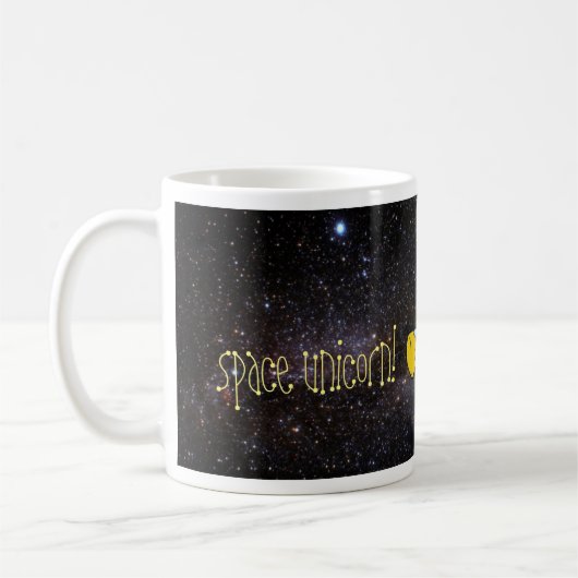 Raum-Einhorn! Tasse (Links)