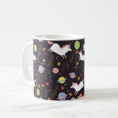 Raum-Einhörner Kaffeetasse (Vorderseite Links)