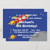 Raum-Forscher Einladung (Vorne/Hinten)