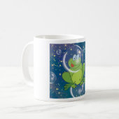 Raum-Frosch-Tasse Kaffeetasse (Vorderseite Links)