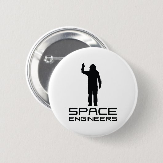 Raum führt ringsum Knopf-Weiß aus Button (Vorne & Hinten)