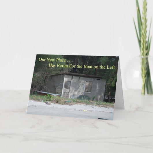 Raum für das Boot Witziger Adressenwechsel Ankündigung (Vorderseite)