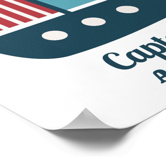 Raum für nautische Boote Poster (Ecke)