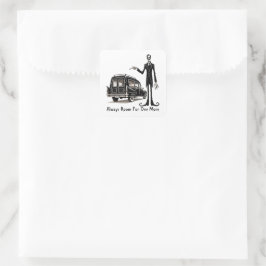 Raum für noch eins quadratischer aufkleber