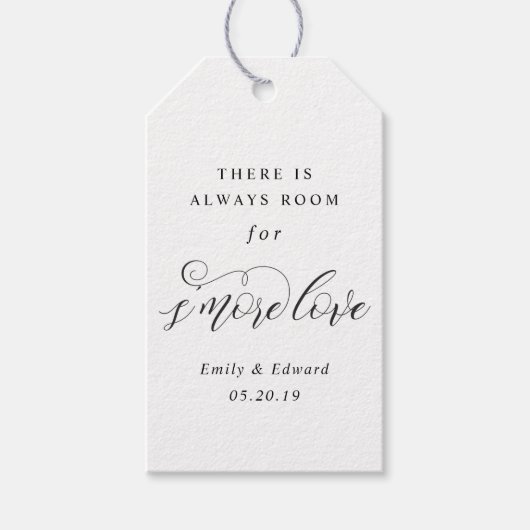 Raum für S'more Liebe Wedding Party Gefallen Geschenkanhänger (Vorderseite)