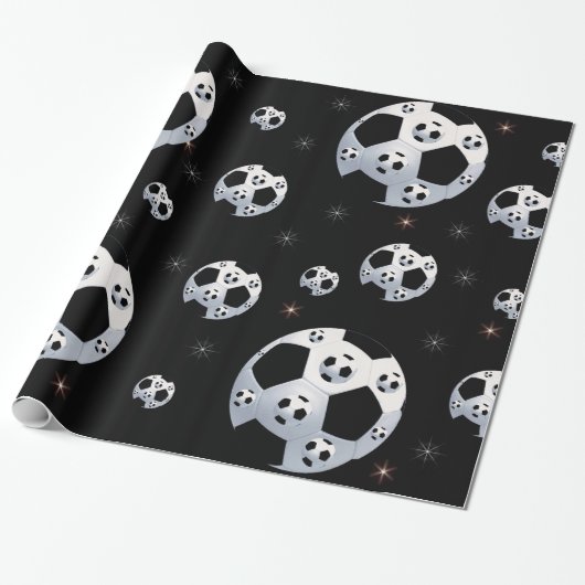 Raum-Fußball-Packpapier Geschenkpapier (Ungerollt)