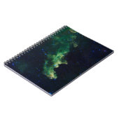 Raum-Galaxie-gewundenes Notizbuch Notizblock (Linke Seite)