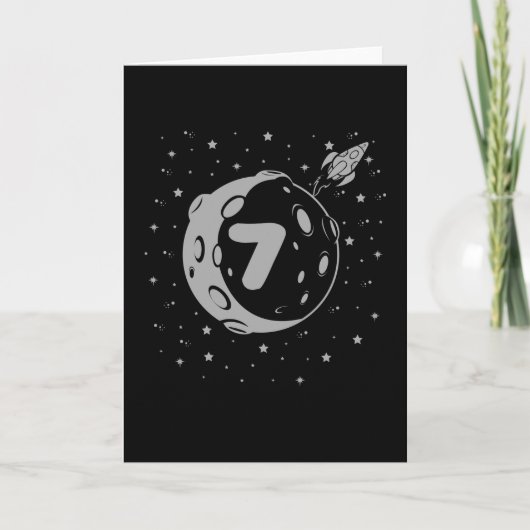 RAUM GEBURTSTAG 7. Geburtstag Junge 7 Jahre alt Karte (Vorderseite)