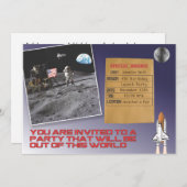 Raum-Geburtstags-Party Einladung (Vorne/Hinten)