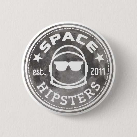 Raum Hipsters® Apollo 50 Mondknopf Button (Vorderseite)