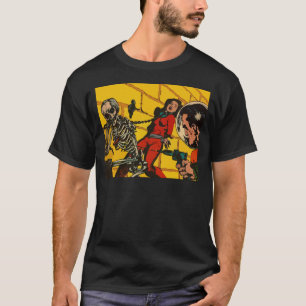 Raum-Horror - Vintage Science Fiction-Comic-Kunst T-Shirt