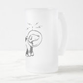 Raum-Hund Mattglas Bierglas (VorderseiteRechts)