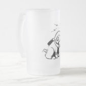Raum-Hund Mattglas Bierglas (Vorderseite Links)