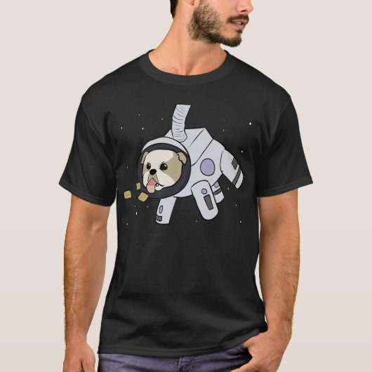 Raum-Hund T-Shirt (Vorderseite)