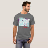 Raum ist der Ort! abstrakter T - Shirt (Vorne ganz)