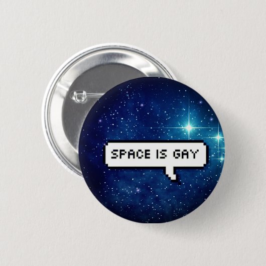 Raum ist homosexuell button (Vorne & Hinten)