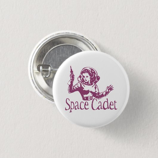 Raum-Kadett-Rosa Button (Vorne & Hinten)