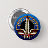 Raum-Kadett-runder Knopf Button (Vorne & Hinten)