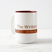 Raum-Kaffee-Tasse des Verfassers Zweifarbige Tasse (Vorderseite Links)