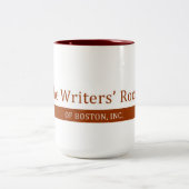 Raum-Kaffee-Tasse des Verfassers Zweifarbige Tasse (Mittel)