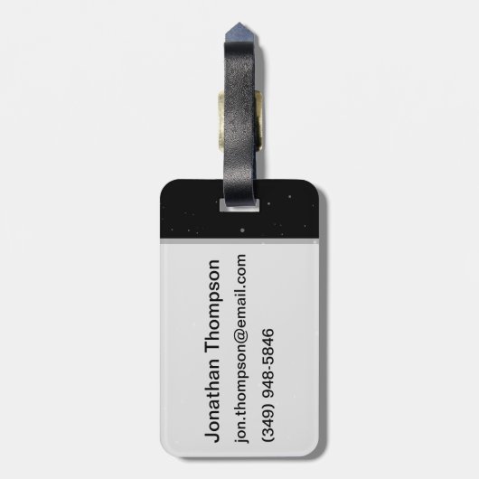 Raum-Kapsel Gepäckanhänger (Rückseite vertikal)