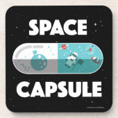 Raum-Kapsel Getränkeuntersetzer (Vorderseite)