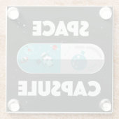 Raum-Kapsel Glasuntersetzer (Rückseite)