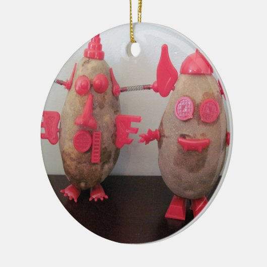 Raum-Kartoffeln Keramik Ornament (Links)