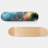 Raum-Katze - Farbnebelfleck - Skateboard (Horizontal)