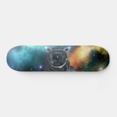 Raum-Katze - Farbnebelfleck - Skateboard (Horizontal)