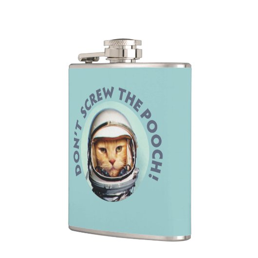 Raum-Katze Flachmann (Links)