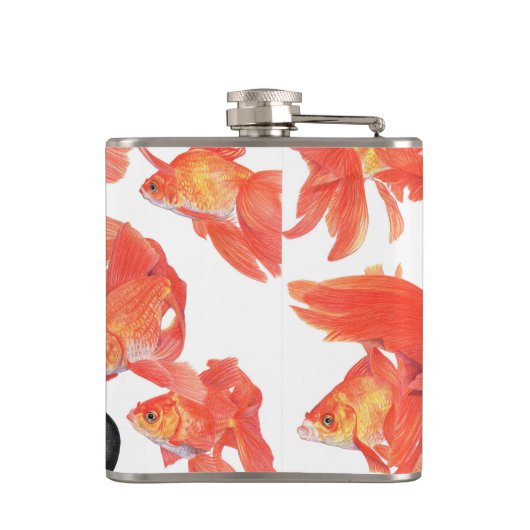 Raum-Katze Flachmann (Rückseite)