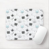 Raum-Katzen-Aqua-Mausunterlage Mousepad (Mit Mouse)