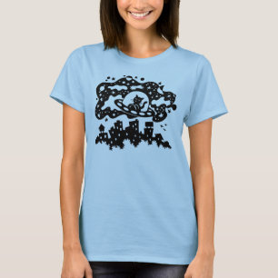 Raum-Katzen-Shirt T-Shirt