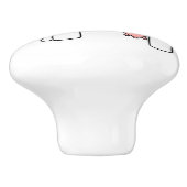 Raum-Keramikgriff der Kuhillustrationskinder Keramikknauf (Seitenansicht)