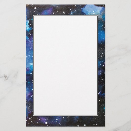 Raum-Kunst-Aquarell-Galaxie Briefpapier (Vorderseite)