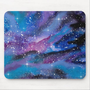 Raum-Kunst-Aquarell-Galaxie Mousepad