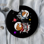 Raum-Meerschweinchen-Astronautenkosmisches Button (Beispiel)