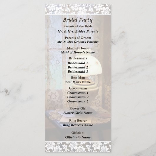 Raum mit dem Programm für Hochzeitsfeiern mit Hurr (Rückseite)