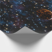 Raum mit Galaxien, Sternen und Planeten Geschenkpapier (Ecke)