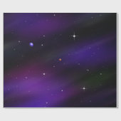 Raum mit Planeten und Sternen Geschenkpapier (Flach)