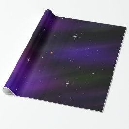 Raum mit Planeten und Sternen Geschenkpapier