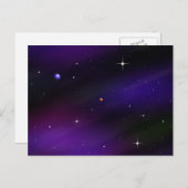 Raum mit Planeten und Sternen Postkarte (Vorne/Hinten)