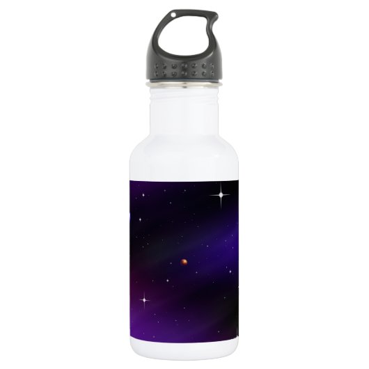 Raum mit Planeten und Sternen Trinkflasche (Vorderseite)