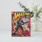 Raum mit zwei Rayguns Postkarte (Stehend Vorderseite)